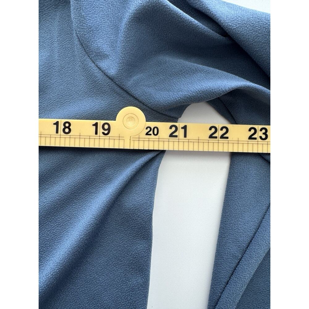 NWT Banana Republic Blue Cowl Neck Long Sleeve Stretch Size M Basic - Picture 6 of 6